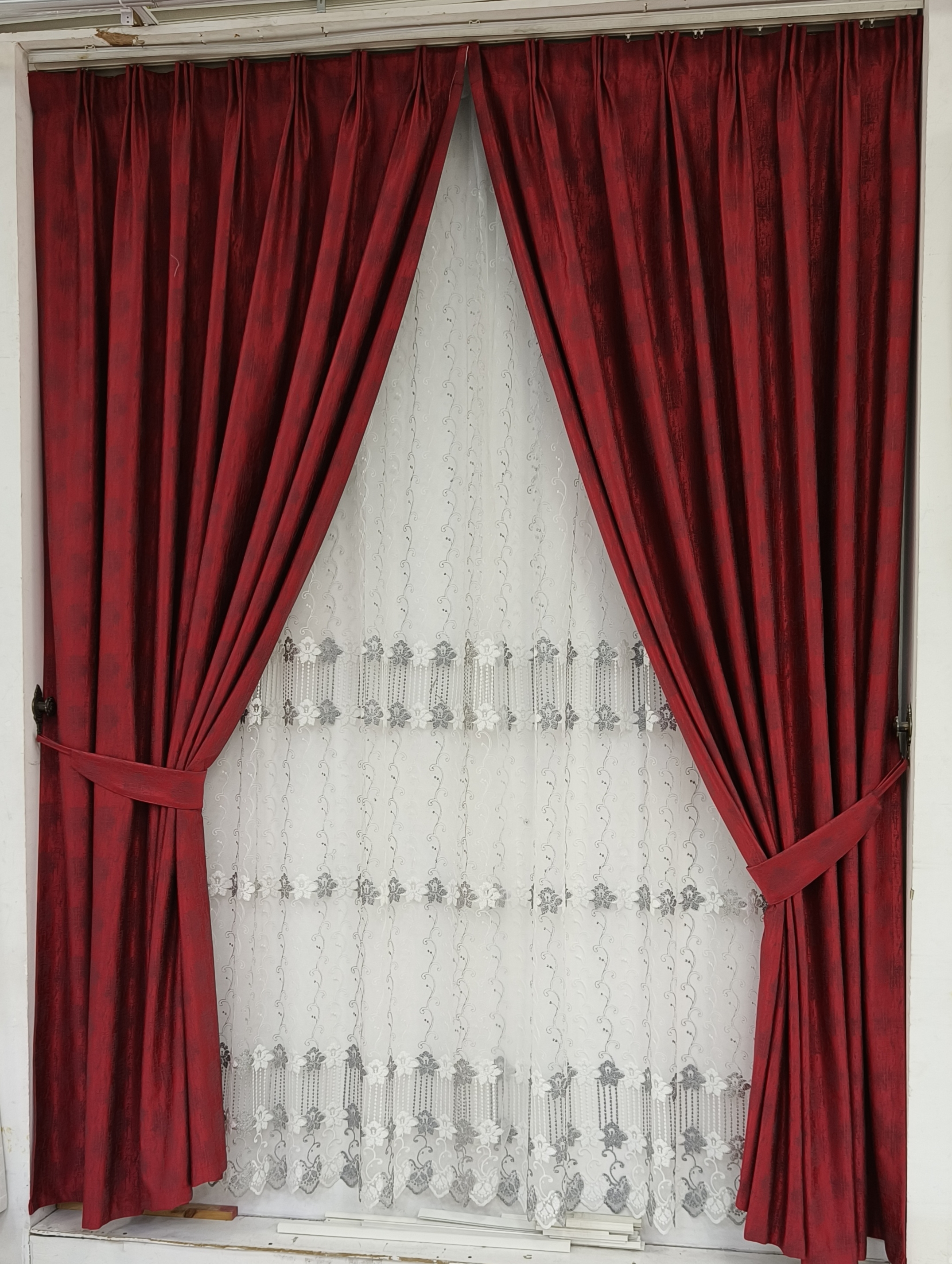 Red Sheer Curtains